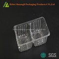 Disposable plastic biscuit tray with divisions